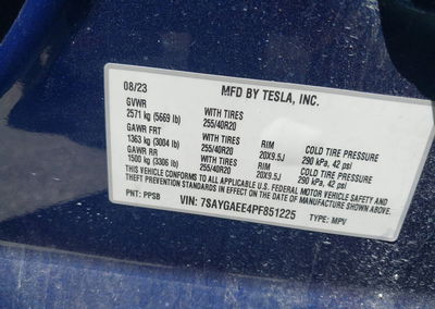 2023 Tesla Model Y Awd/long Range Dual Motor All-wheel Drive, пошкодження: Лівий перед, Iaai лот 45519880, фото 9 з 23