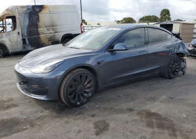 2022 Tesla Model 3, daño Trasero, Copart lote 45324105