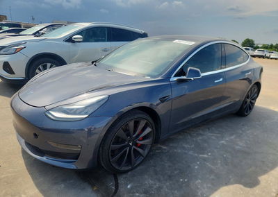 2020 Tesla Model 3, daño Lateral, Copart lote 54017316
