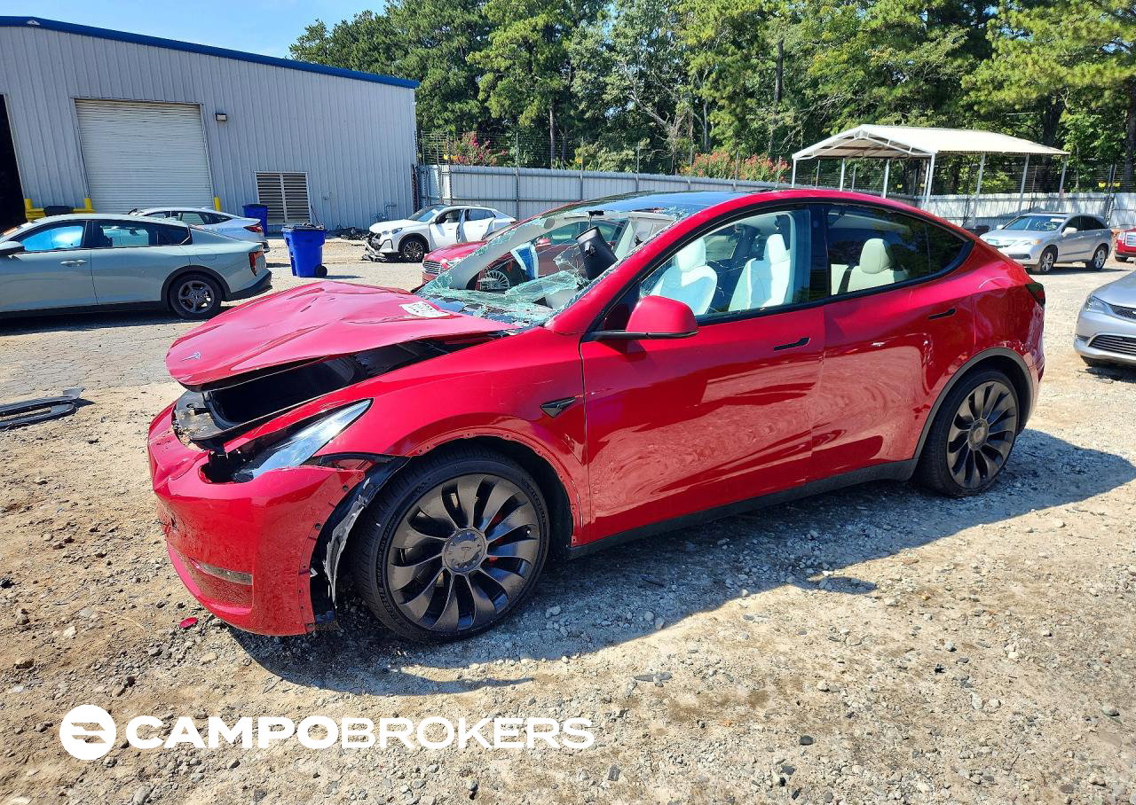 2023 Tesla Model Y, daño Frontal, Copart lote 68824586