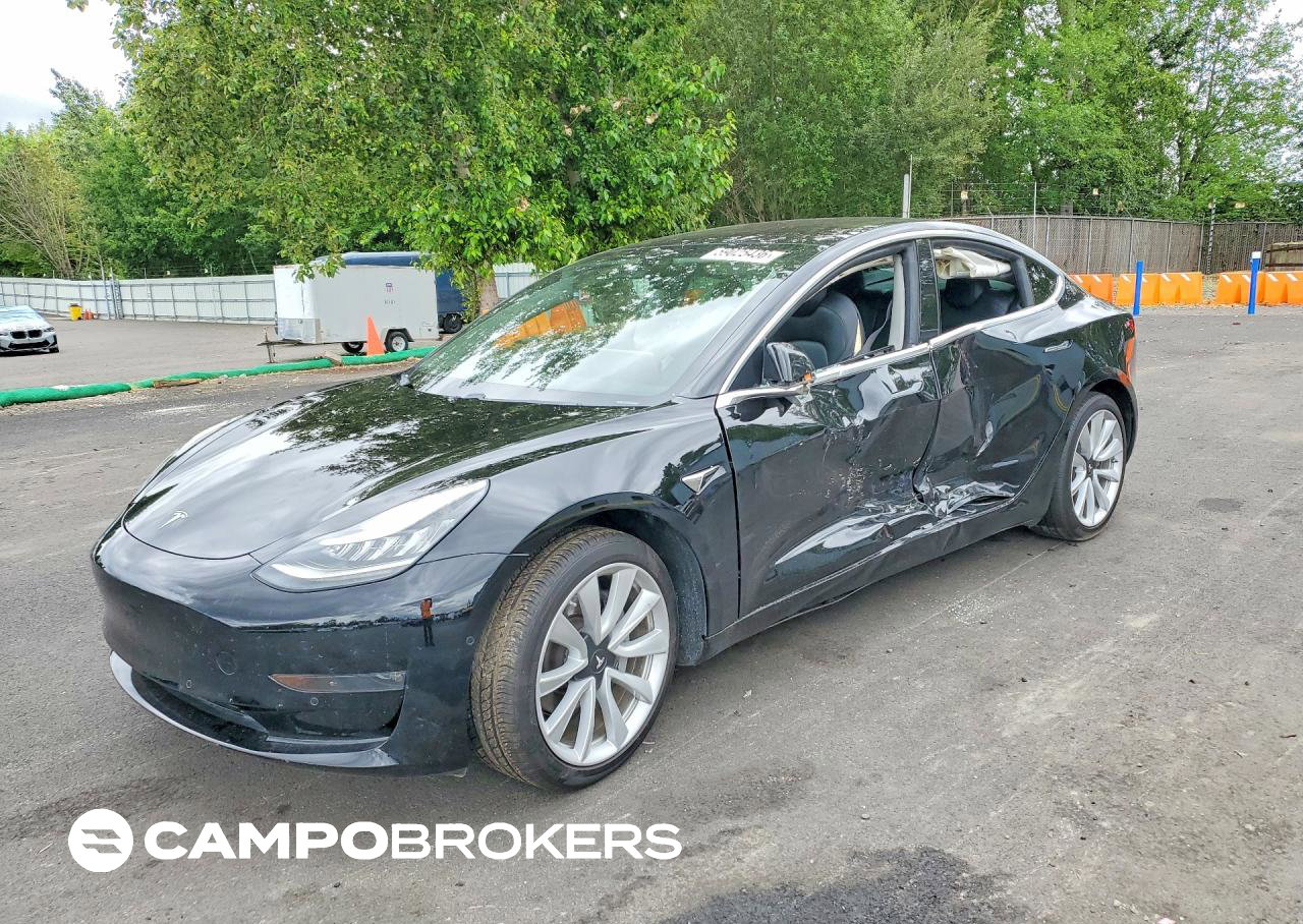 2019 Tesla Model 3, daño Lateral, Copart lote 59025436