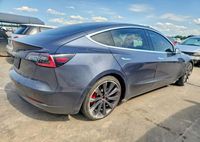 2020 Tesla Model 3, daño Lateral, Copart lote 54017316, foto 3 de 12