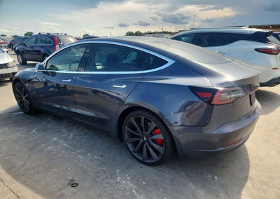 2020 Tesla Model 3, daño Lateral, Copart lote 54017316, foto 2 de 12