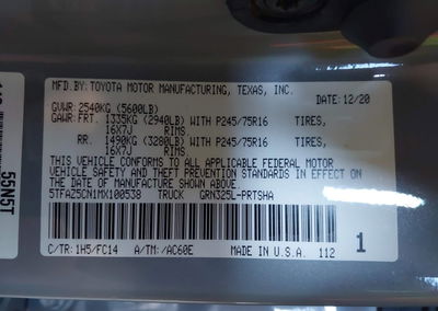2021 Toyota Tacoma Sr5 V6, daño Frontal, Iaai lote 46120804, foto 9 de 22