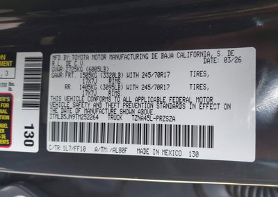 2026 Toyota Tacoma Sr5, uszkodzenie: Lewy przód, Iaai lot 46041253, zdjęcie 9 z 16