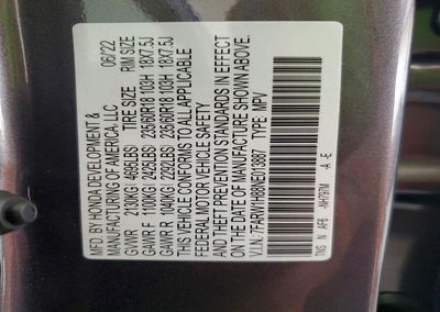 2022 Honda Cr-v Exl, uszkodzenie: Bok, Copart lot 61499456, zdjęcie 13 z 15