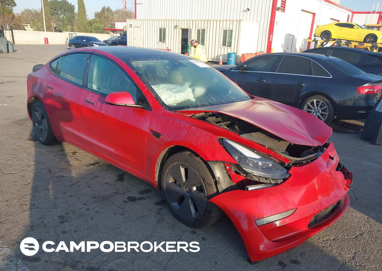 2022 Tesla Model 3 Rear-wheel Drive, daño Frontal, Iaai lote 44342550