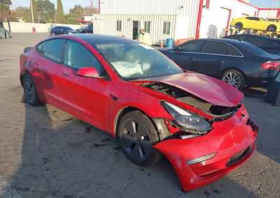 2022 Tesla Model 3 Rear-wheel Drive, daño Frontal, Iaai lote 44342550