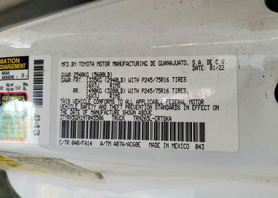 2022 Toyota Tacoma Sr, daño Abolladuras/rayones menores, Copart lote 70492376, foto 12 de 12