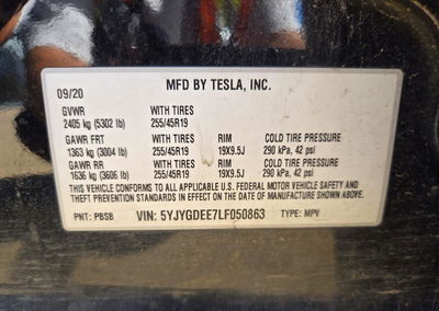2020 Tesla Model Y, daño Lateral, Copart lote 72753666, foto 12 de 12