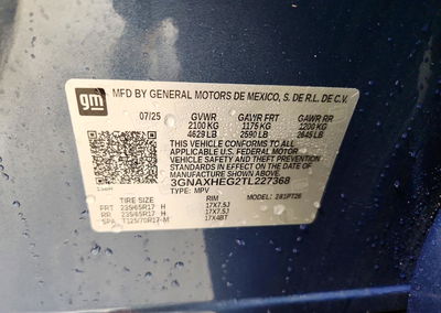 2026 Chevrolet Equinox Lt, uszkodzenie: Bok, Copart lot 72115366, zdjęcie 13 z 13
