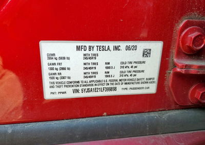 2020 Tesla Model S, daño Frontal, Copart lote 72879316, foto 12 de 12