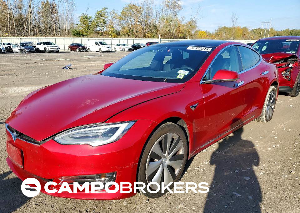 2020 Tesla Model S, daño Frontal, Copart lote 72879316