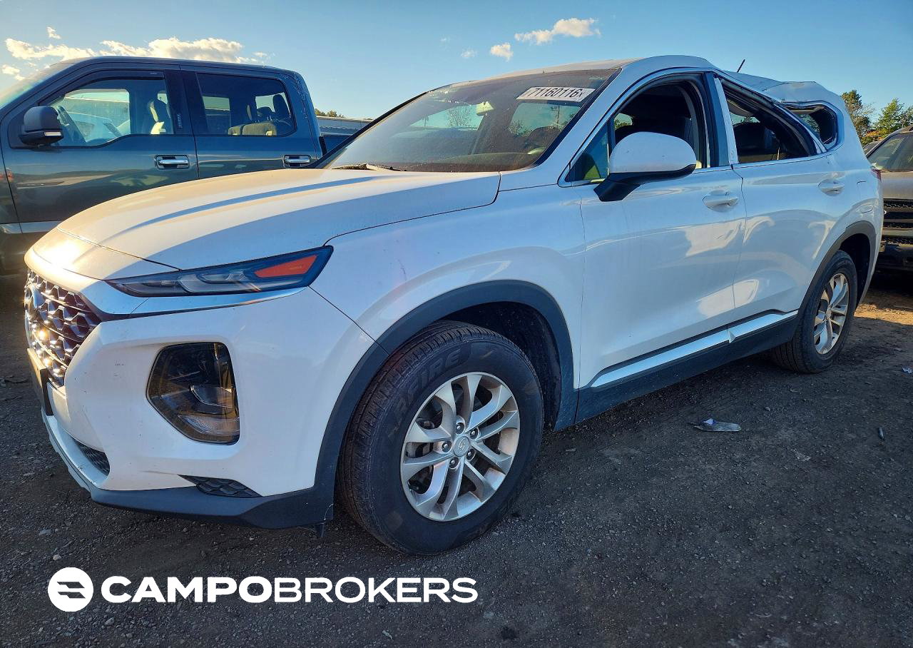 2019 Hyundai Santa Fe Se, пошкодження: Дах, Copart лот 71160116