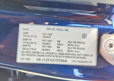 2026 Tesla Model 3, daño Frontal, Copart lote 70367776, foto 13 de 15