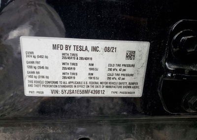 2021 Tesla Model S, uszkodzenie: Przód, Copart lot 72803276, zdjęcie 13 z 15