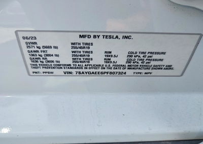 2023 Tesla Model Y, Side damage, Copart lot 66236896, photo 12 of 12