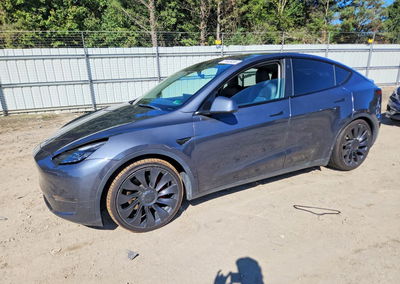 2022 Tesla Model Y, daño Lateral, Copart lote 71445456