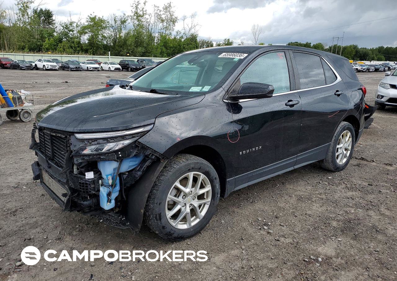 2022 Chevrolet Equinox Lt, daño Frontal, Copart lote 65986036