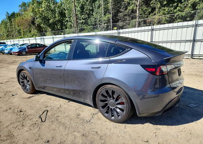 2022 Tesla Model Y, daño Lateral, Copart lote 71445456, foto 2 de 13