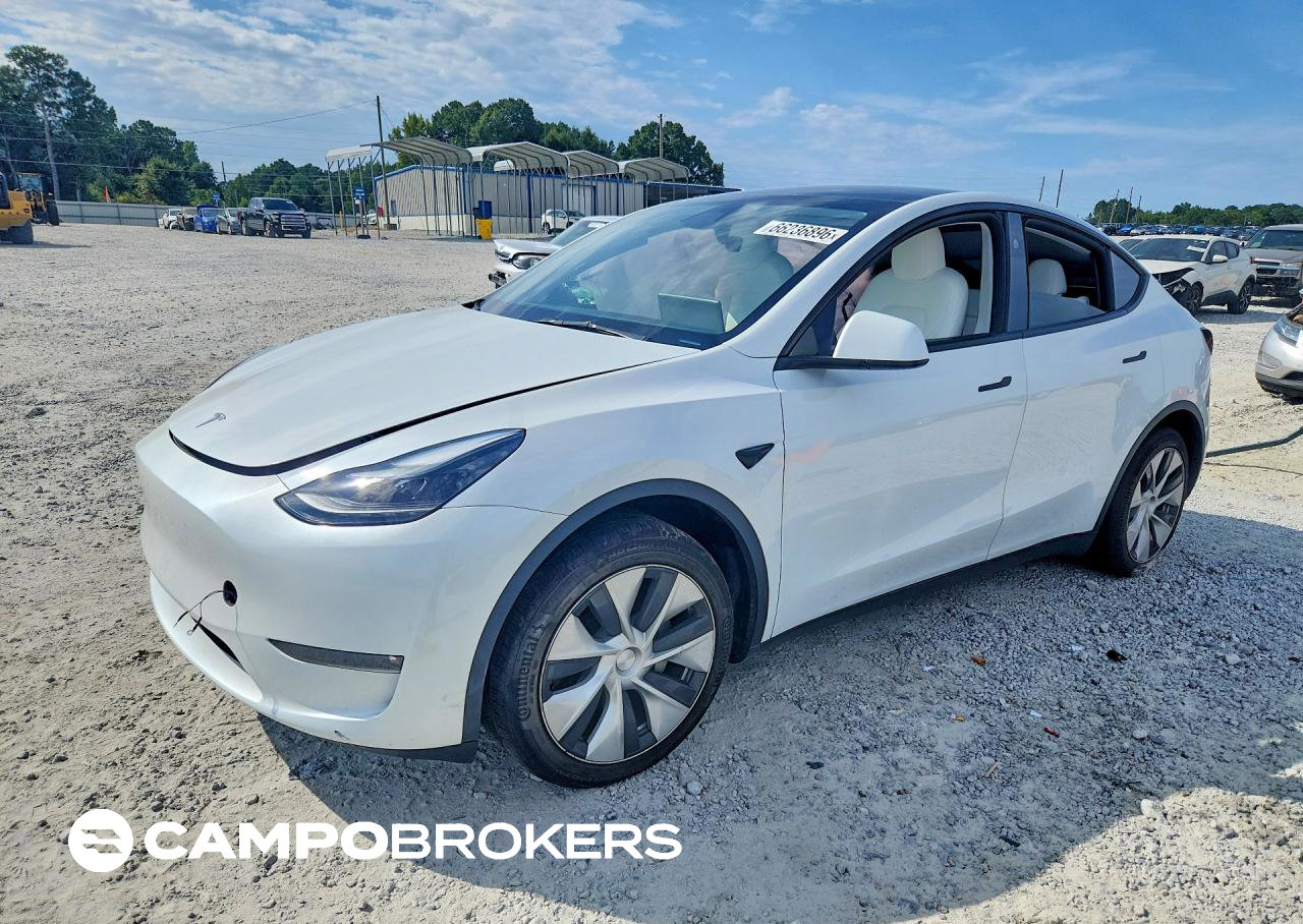 2023 Tesla Model Y, Side damage, Copart lot 66236896