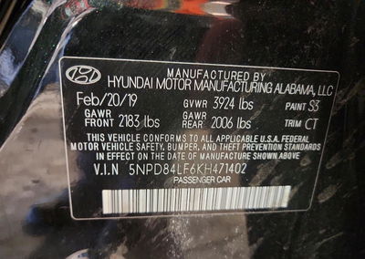 2019 Hyundai Elantra Sel, daño Frontal, Copart lote 71009536, foto 13 de 13