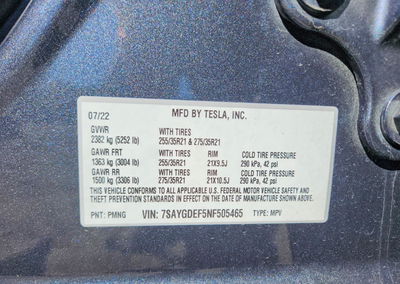 2022 Tesla Model Y, daño Lateral, Copart lote 71445456, foto 13 de 13