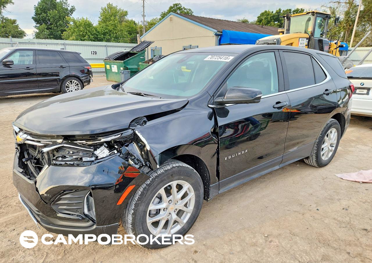 2024 Chevrolet Equinox Lt, daño Frontal, Copart lote 70725416
