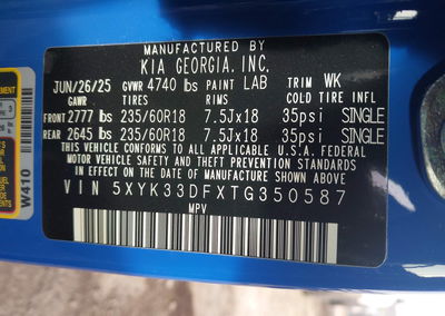 2026 Kia Sportage Ex, daño Lateral izquierdo, Iaai lote 44456310, foto 9 de 17