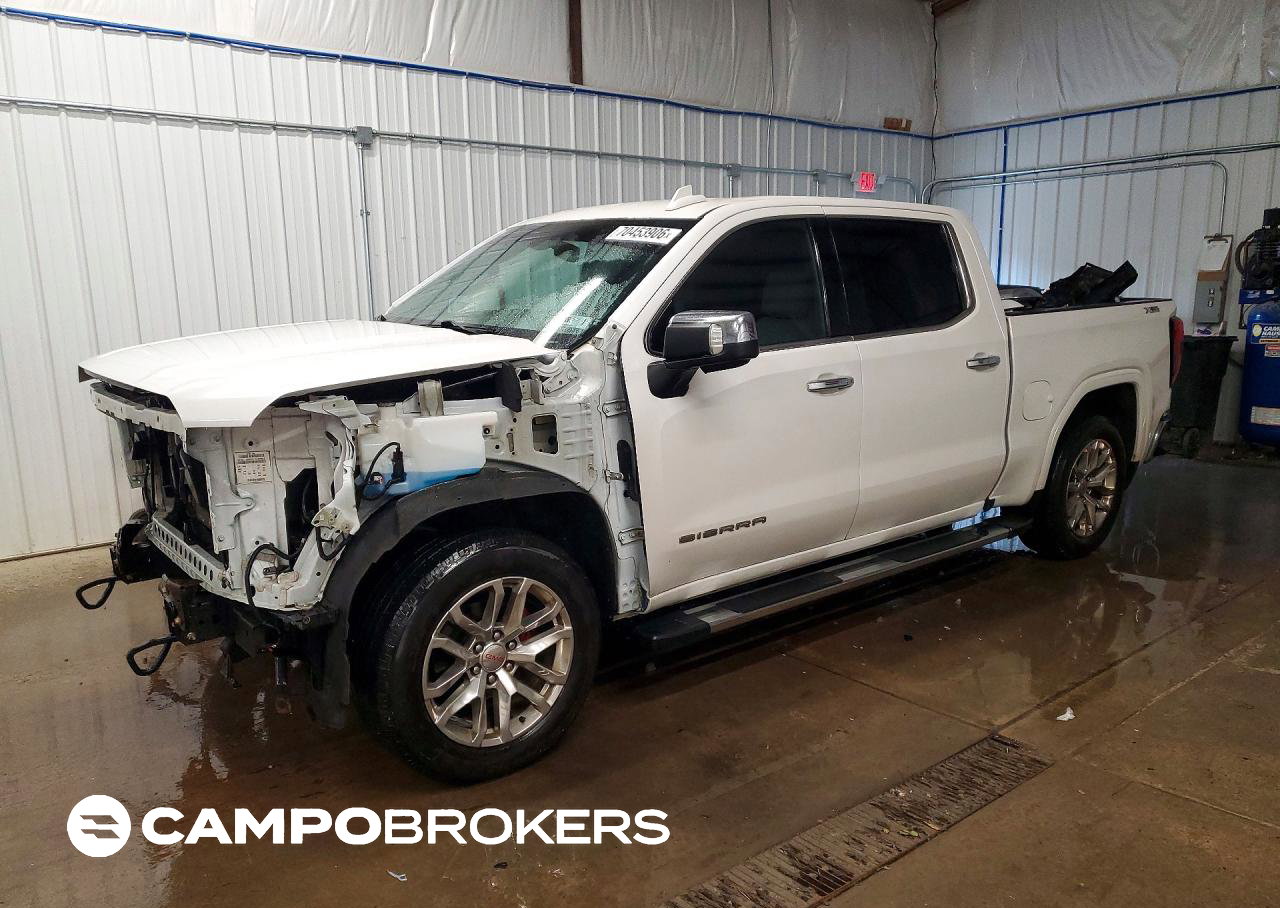 2020 Gmc Sierra K1500 Slt, Front End damage, Copart lot 70453906
