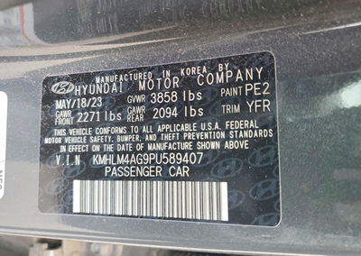 2023 Hyundai Elantra Sel, daño Trasero, Copart lote 62782976, foto 12 de 14