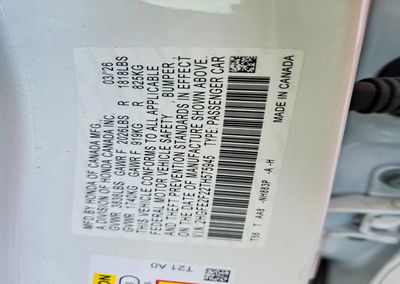 2026 Honda Civic Lx, daño Frontal, Copart lote 65293096, foto 12 de 14