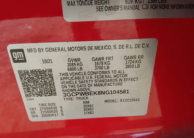 2022 Chevrolet Silverado 1500 Ltd 2wd  Short Bed Custom, Front End damage, Iaai lot 45911911, photo 9 of 17