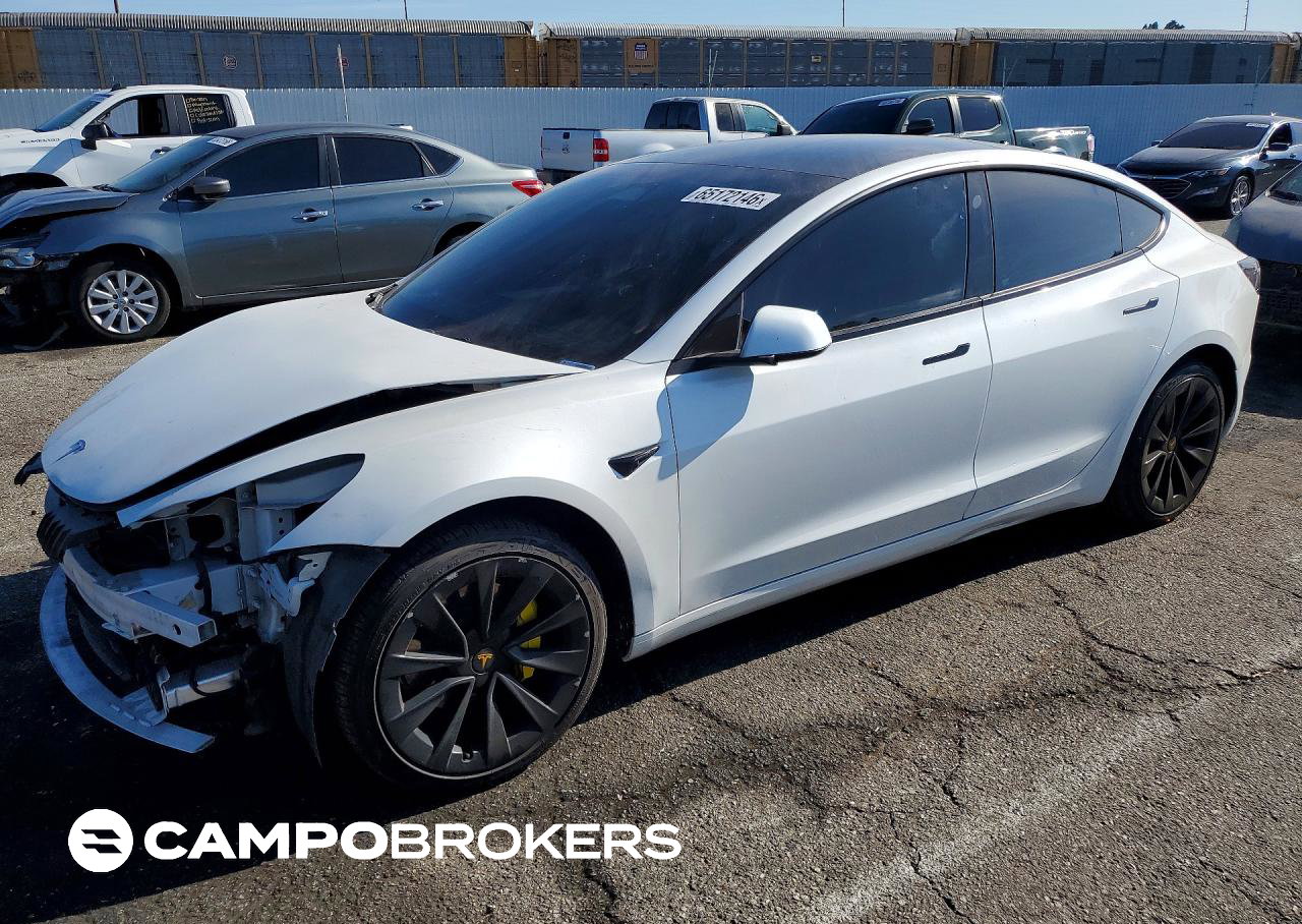 2023 Tesla Model 3, daño Frontal, Copart lote 65172146