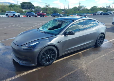 2021 Tesla Model 3 Standard Range Plus Rear-wheel Drive, uszkodzenie: Storm Damage, Iaai lot 46083026, zdjęcie 2 z 22