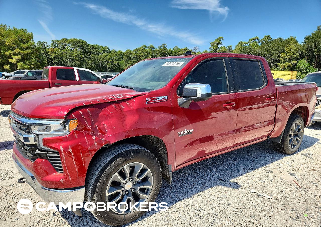 2024 Chevrolet Silverado K1500 Lt, daño Lateral, Copart lote 70459106