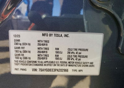 2023 Tesla Model Y, daño Trasero, Copart lote 71403836, foto 12 de 12