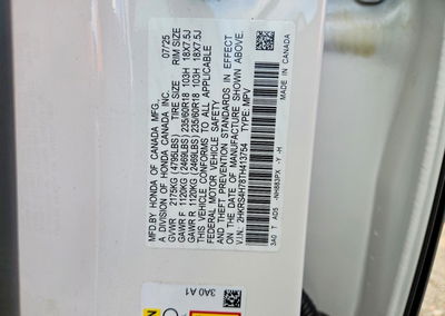2026 Honda Cr-v Exl, Rear End damage, Copart lot 66269576, photo 13 of 13