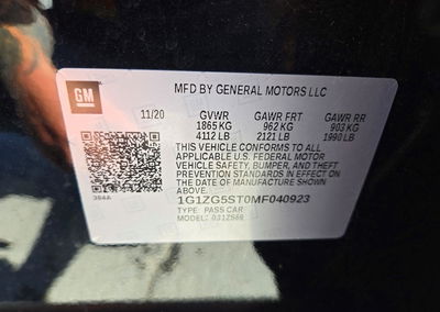 2021 Chevrolet Malibu Rs, daño Frontal, Copart lote 72193956, foto 13 de 13