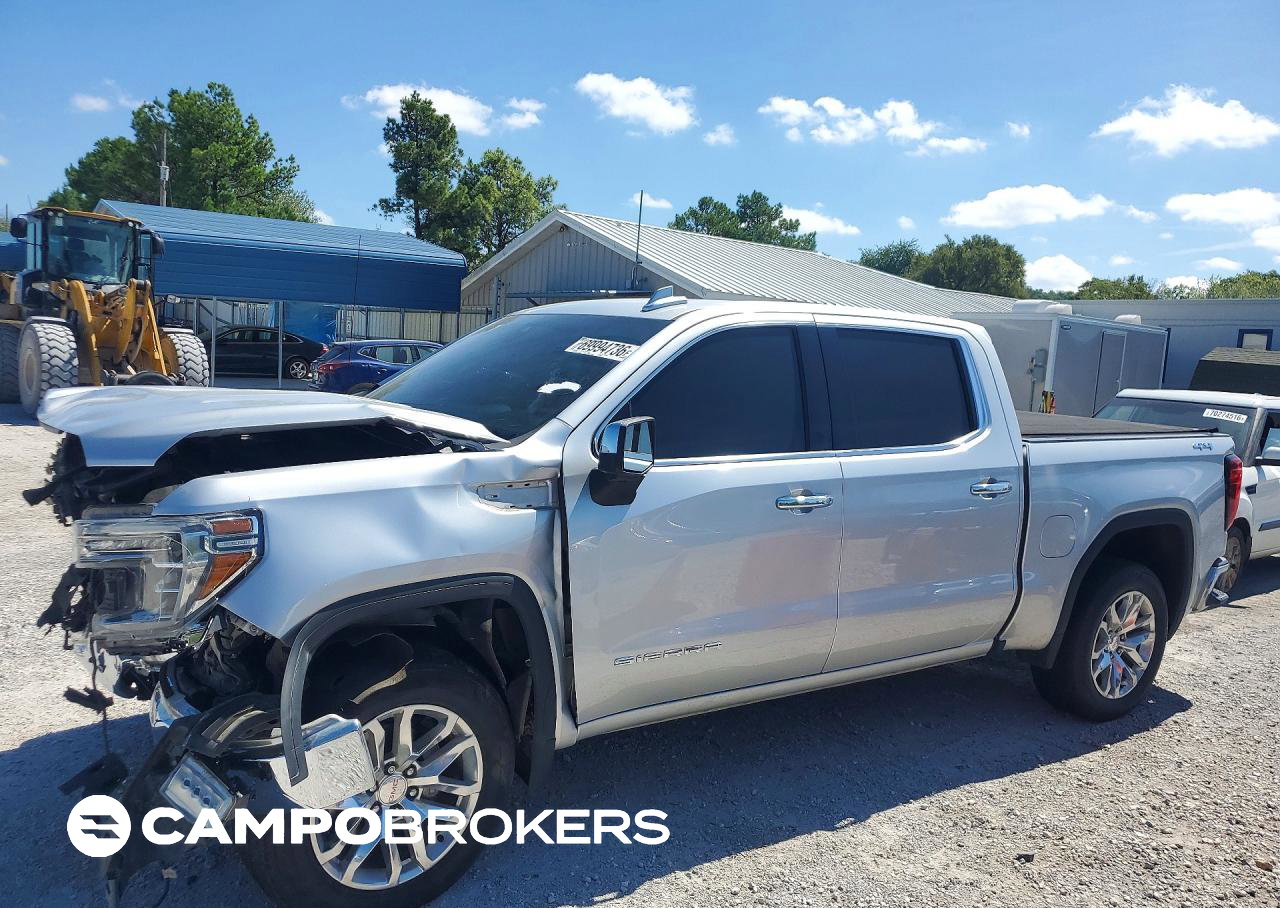 2021 Gmc Sierra K1500 Slt, daño Frontal, Copart lote 69994736