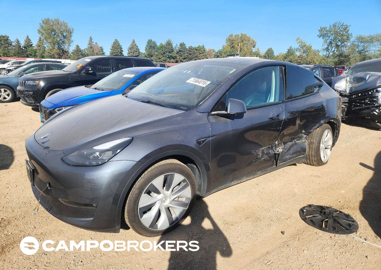 2023 Tesla Model Y, daño Lateral, Copart lote 71864016