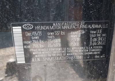 2023 Hyundai Santa Fe Sel, daño Left & Right Side, Iaai lote 46209494, foto 9 de 16