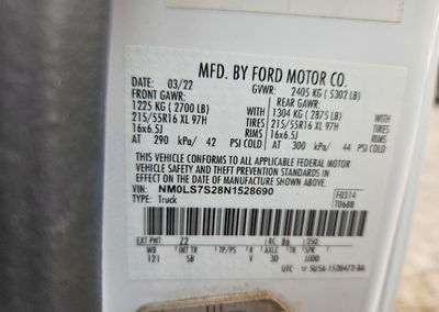 2022 Ford Transit Connect Xl, daño Trasero, Copart lote 59411496, foto 14 de 14