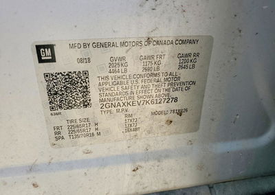 2019 Chevrolet Equinox Lt, пошкодження: Бік, Copart лот 70110336, фото 13 з 15