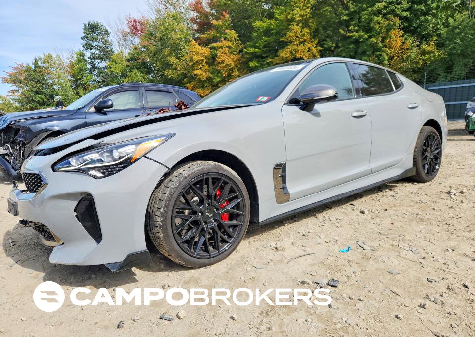 2019 Kia Stinger Gt2, Front End damage, Copart lot 70660536