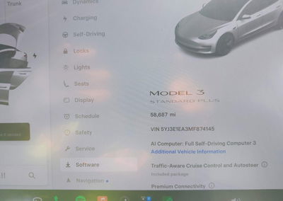 2021 Tesla Model 3 Standard Range Plus Rear-wheel Drive, uszkodzenie: Przód, Iaai lot 46070261, zdjęcie 16 z 17
