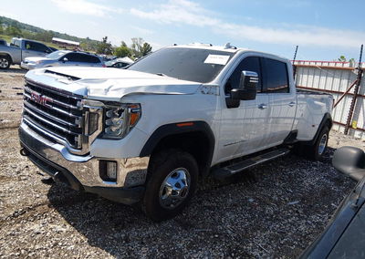 2021 Gmc Sierra 3500hd 4wd  Long Bed Slt, пошкодження: Правий зад, Iaai лот 46013067, фото 2 з 15