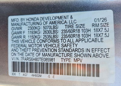 2026 Honda Cr-v Sport-l, daño Lateral, Copart lote 68899156, foto 13 de 15
