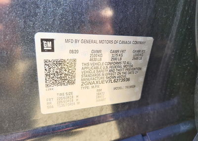 2020 Chevrolet Equinox Lt, Front End damage, Copart lot 72878076, photo 12 of 12