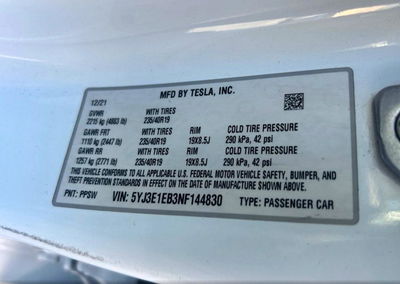 2022 Tesla Model 3, uszkodzenie: Drobne wgniecenia/zarysowania, Copart lot 74338226, zdjęcie 10 z 14